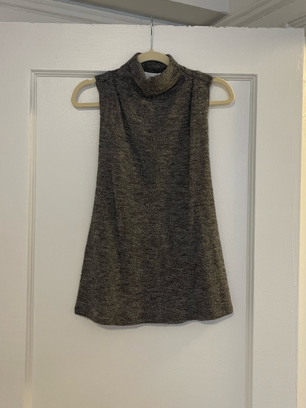 Proenza Schouler Sleeveless Cowl Neck Top in Heather Gray